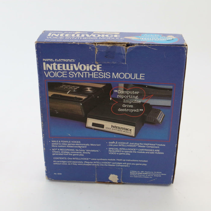 INTELLIVOICE Rare Voice Synthesis Module Mattel Intellivision Boxed - Very Good - Attic Discovery Shop