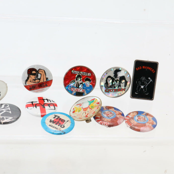 x51 Vintage 1980s Rare Pin Badges Bundle Music Lot U2 Queen Pink Floyd The Who - Good - Attic Discovery Shop