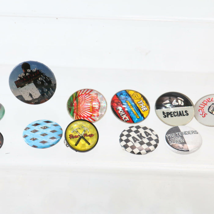 x51 Vintage 1980s Rare Pin Badges Bundle Music Lot U2 Queen Pink Floyd The Who - Good - Attic Discovery Shop