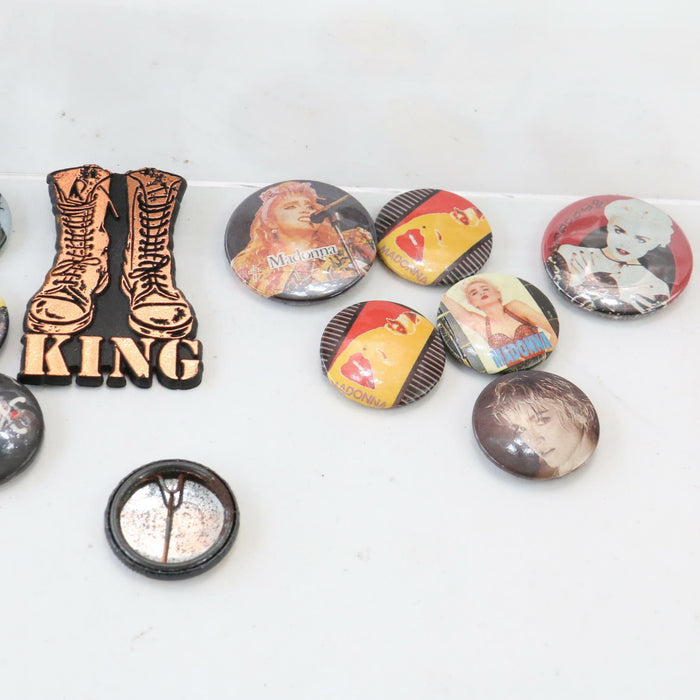 x51 Vintage 1980s Rare Pin Badges Bundle Music Lot U2 Queen Pink Floyd The Who - Good - Attic Discovery Shop