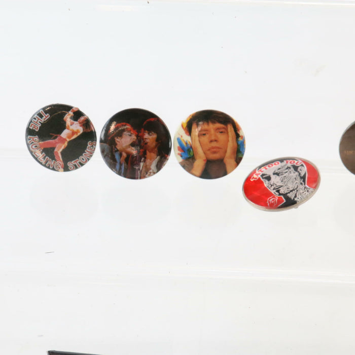 x15 Vintage 1980s 90s Rare Metal Pin Badges Music Lot - The Rolling Stones - Good - Attic Discovery Shop