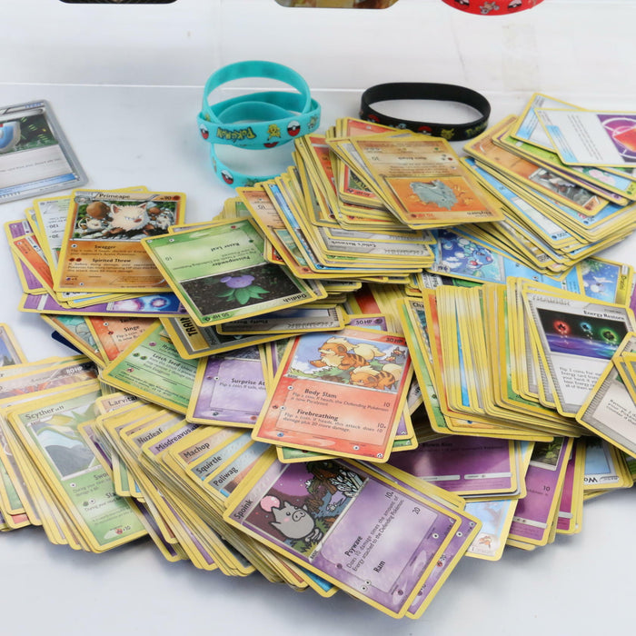 Pokemon Cards Job Lot Bundle Mixed Non-Holo inc Championship, Wristbands, Tins - Good - Attic Discovery Shop