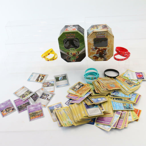 Pokemon Cards Job Lot Bundle Mixed Non-Holo inc Championship, Wristbands, Tins - Good - Attic Discovery Shop