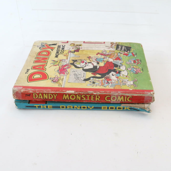 The Dandy Monster Comic 1952 Annual & 1965 Rare Vintage Hardback Books - Acceptable - Attic Discovery Shop