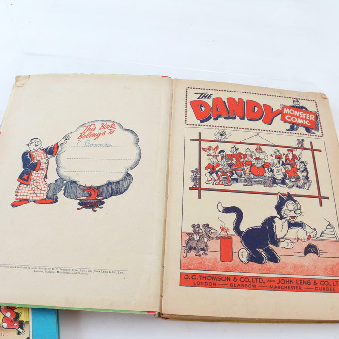 The Dandy Monster Comic 1952 Annual & 1965 Rare Vintage Hardback Books - Acceptable - Attic Discovery Shop