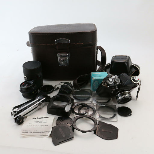 Zenit Prinzflex E Vintage Camera plus Carry Case x2 Lens Accessories Bundle Lot - Good - Attic Discovery Shop