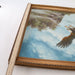 Original / Real Gilt Framed Oil Painting on Canvas Eagle in Flight by W. Amadio - Very Good - Attic Discovery Shop