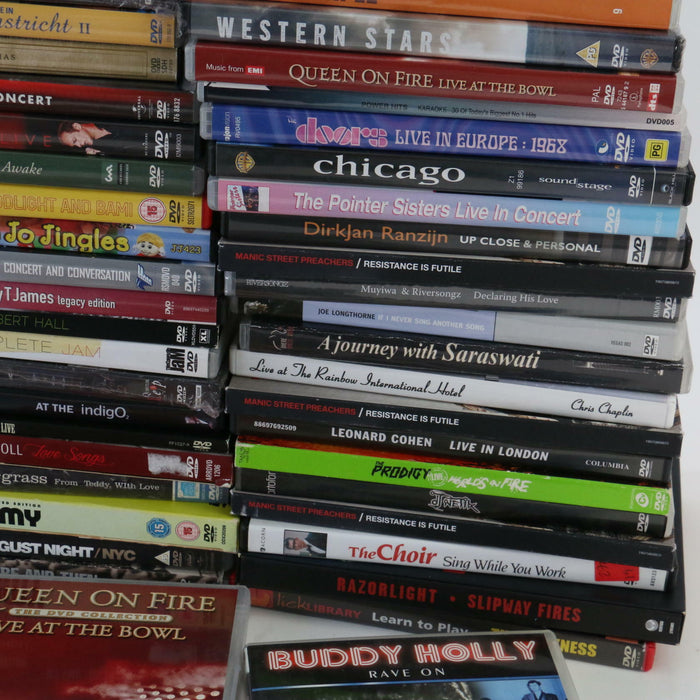 Huge x80 ALL Music Related DVD Job Lot Bundle Some Rare Mixed Genres Rock Opera - Good - Attic Discovery Shop