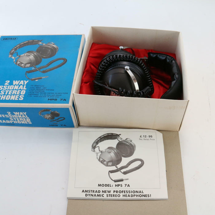 Vintage Retro Amstrad HPS7A Headphones Deluxe Stereo Headphones Rare STILL NEW! - Like New - Attic Discovery Shop