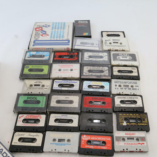 x28 Vintage Retro Video Gaming Cassettes Spectrum C64 etc Games Bundle Job Lot - Good - Attic Discovery Shop