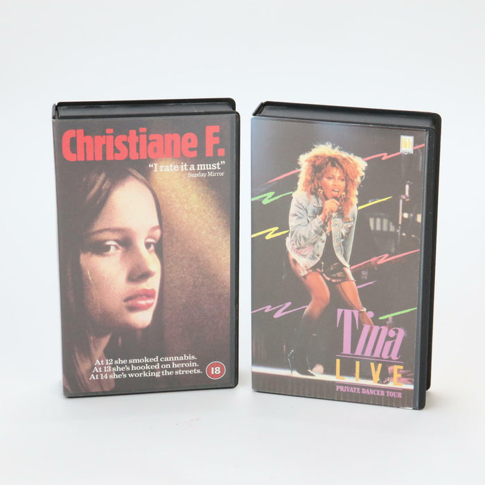 Christiane F. Rare Betamax plus Tina Turner Live / Bowie Dancer Tour x2 Tapes - Very Good - Attic Discovery Shop
