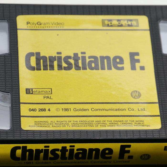 Christiane F. Rare Betamax plus Tina Turner Live / Bowie Dancer Tour x2 Tapes - Very Good - Attic Discovery Shop