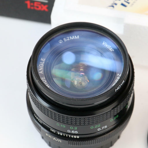 Vivitar 24mm F/2.8 Manual Focus 52 Wide Angle Macro Lens 1:5x Boxed (Near Mint) - Attic Discovery Shop