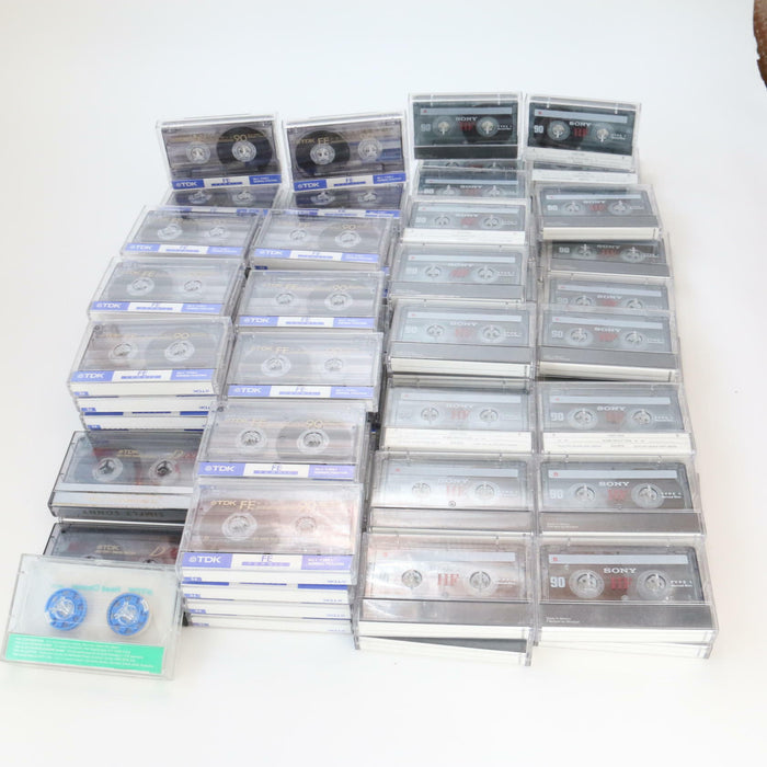 Sony TDK Blank Type I 1 77pc Chrome Blank Audio Cassette Tapes Job Lot Bundle - Like New - Attic Discovery Shop