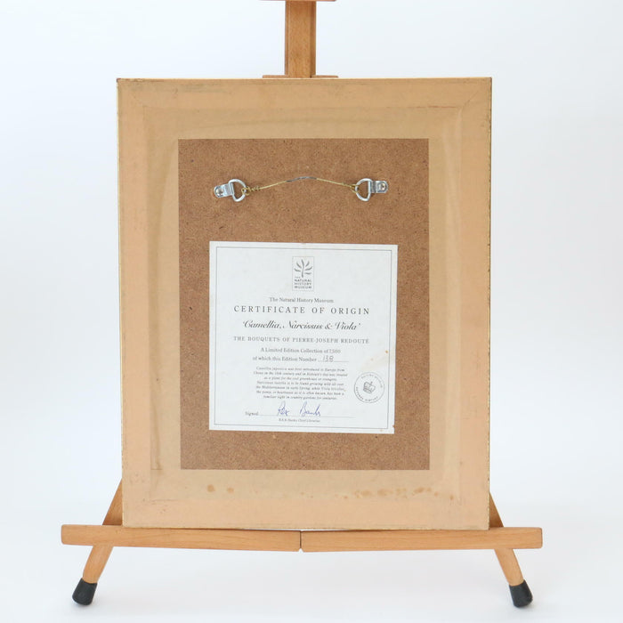 Pierre-Joseph Redoute Framed Flower Prints 3 Set Natural History + Certificates - Very Good - Attic Discovery Shop