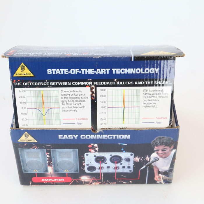 Boxed Behringer Shark DSP110 Feedback Destroyer / Signal Processor with PSU NEW - Like New - Attic Discovery Shop
