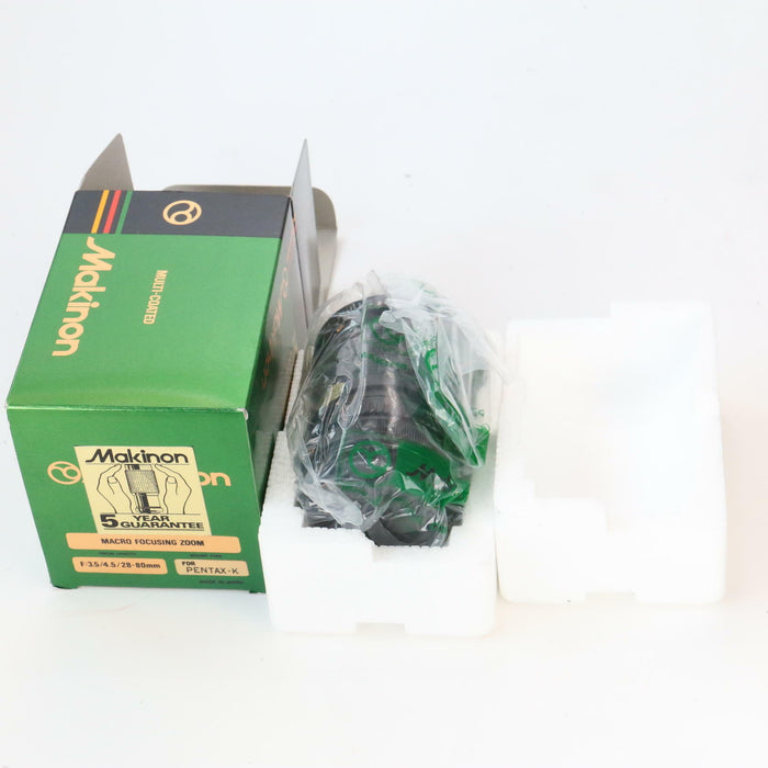 MAKINON 28-80mm Zoom MACRO f3.5-4.5 For Pentax K Camera Lens Rare (VGC) Boxed - Very Good - Attic Discovery Shop