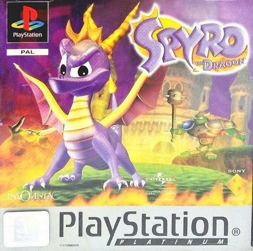 Spyro The Dragon - Platinum  PS1 PlayStation 1 Game - Acceptable - Attic Discovery Shop