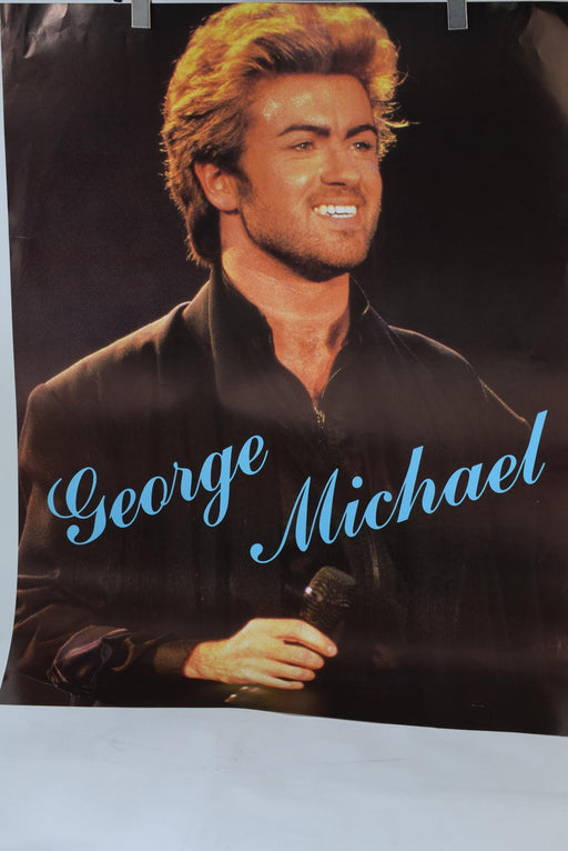 George Michael Black Suit Poster Vtg 1980s Original Printed 80s Rare Music Print - Good - Attic Discovery Shop