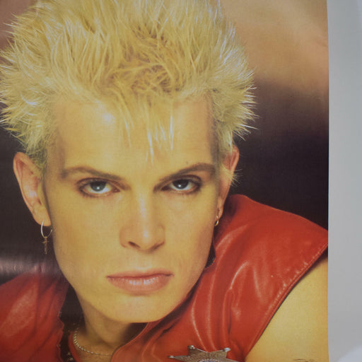 Billy Idol - Red Jacket Vintage 1980s Poster Original 80's Rare Music Print - Good - Attic Discovery Shop