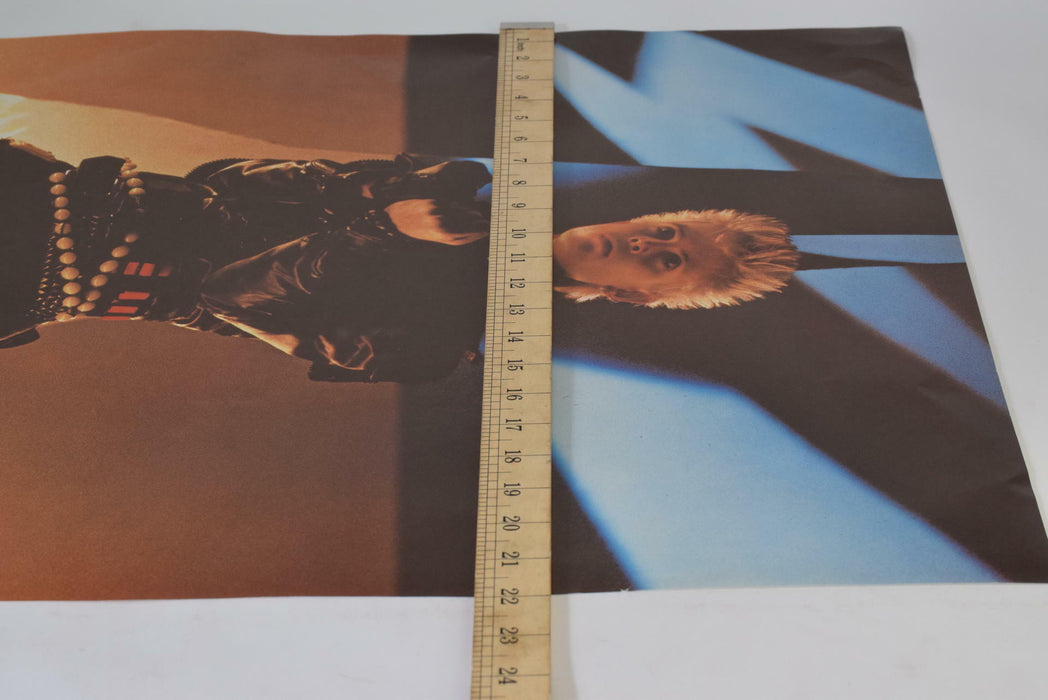 Billy Idol Leather Jacket Fire Concert 1980s Poster Original Rare Music Print - Good - Attic Discovery Shop