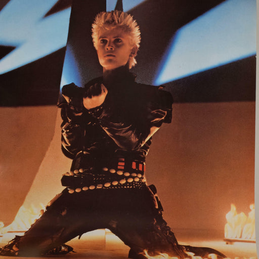 Billy Idol Leather Jacket Fire Concert 1980s Poster Original Rare Music Print - Good - Attic Discovery Shop