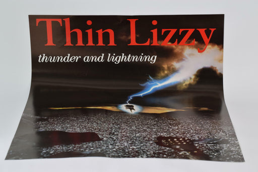 Thin Lizzy Poster Vintage 1980s Original Printed In 80's Rare Music Memorabilia - Good - Attic Discovery Shop
