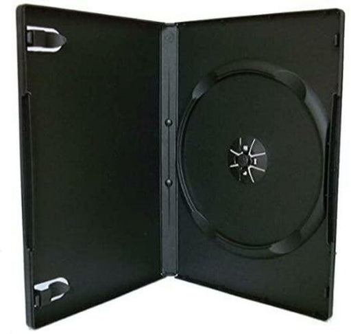 100 OFFICIAL Black DVD Case Replacement Case UK 14mm Spine for 1 Disc New SEALED - Attic Discovery Shop