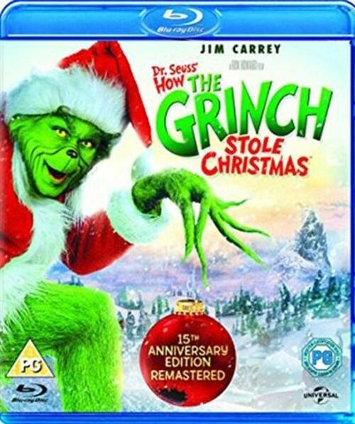 The Grinch 15th Anniversary Edition Remastered [Blu-ray] Jim Carrey [Region B] - Very Good - Attic Discovery Shop